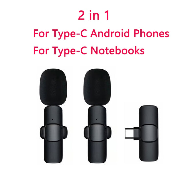 Plug-Play Wireless Lapel Lavalier Microphone